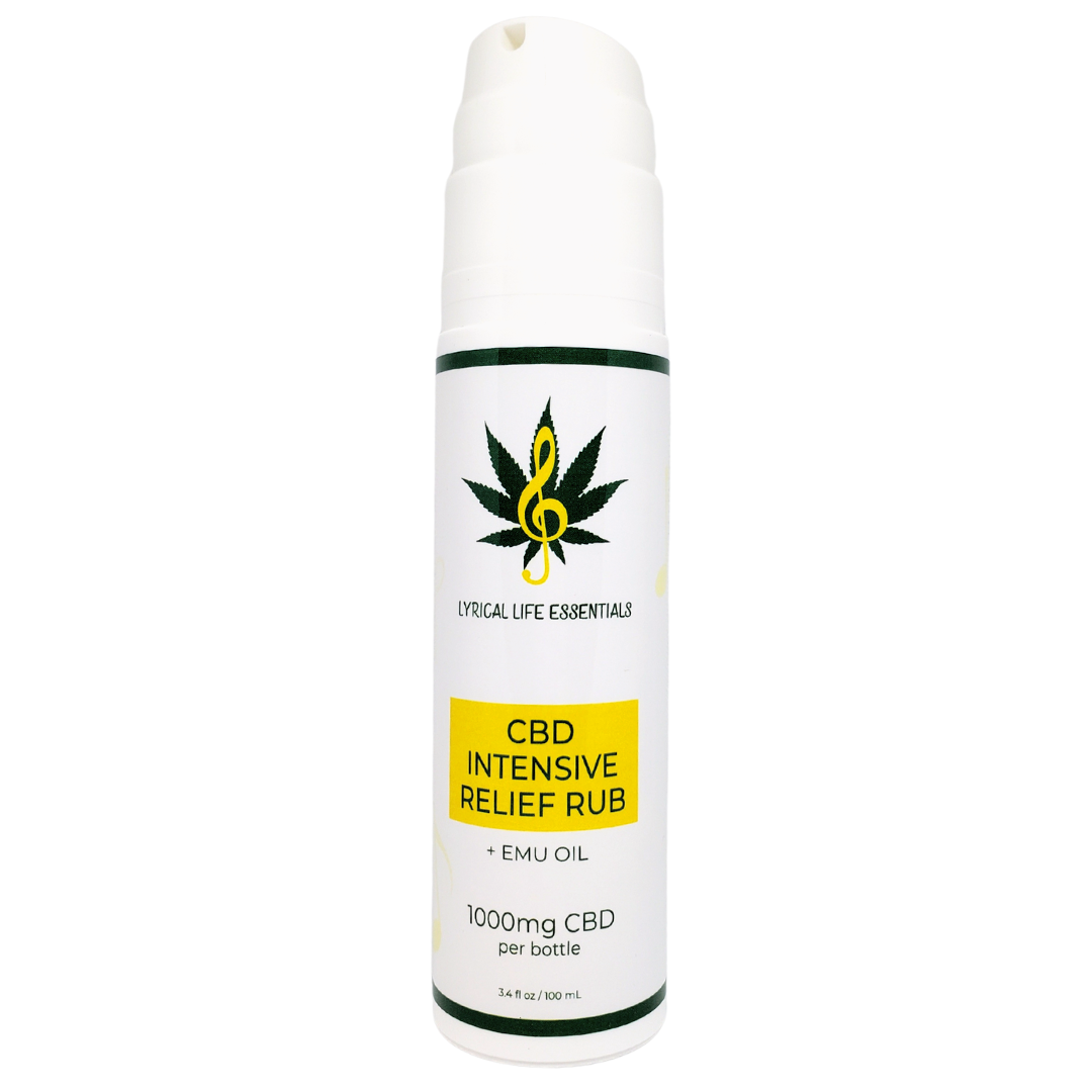 CBD Intensive Relief Rub lid off