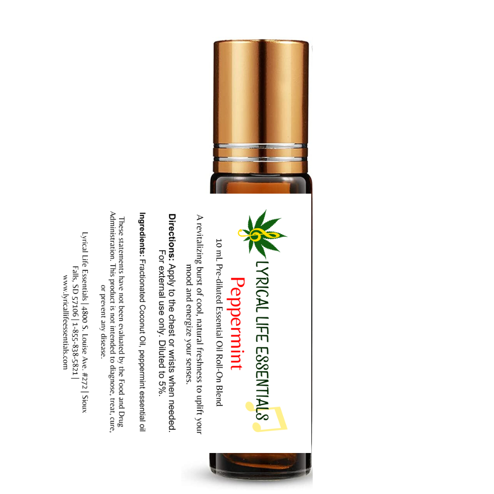 Peppermint Essential Oil Roller - Lyrical Life Essentials